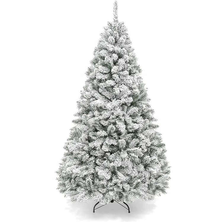 New product ideas 2023 6ft artificial pvc snow christmas trees with umbrella base for chitstmas decor