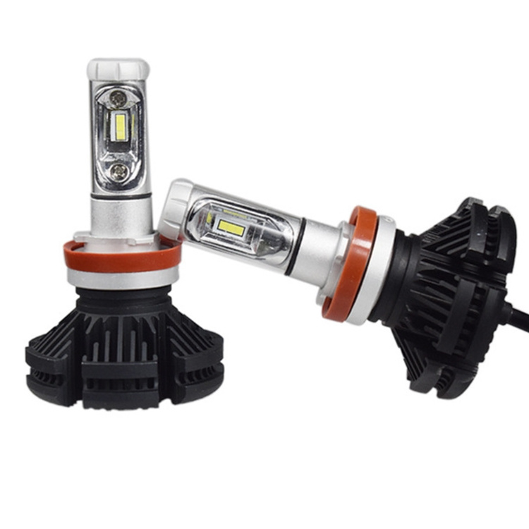 X3 Led Headlight H4 6000LM 50W ZES Chip 6500K White Bulbs with Color Film 3000K Yellow 8000K Ice Blue