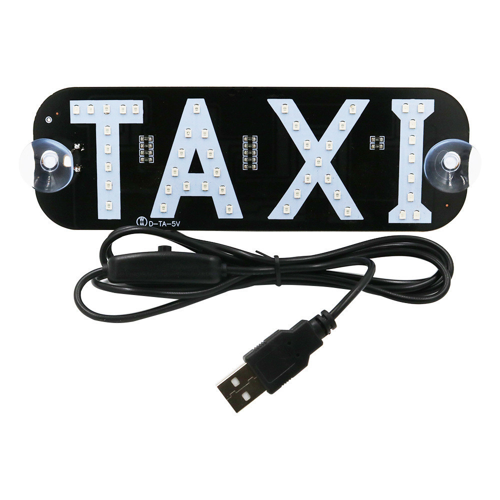 Taxi Led Light Board 7.5inch Empty Car Sign 5-6V USB Switch Connect  Lighting