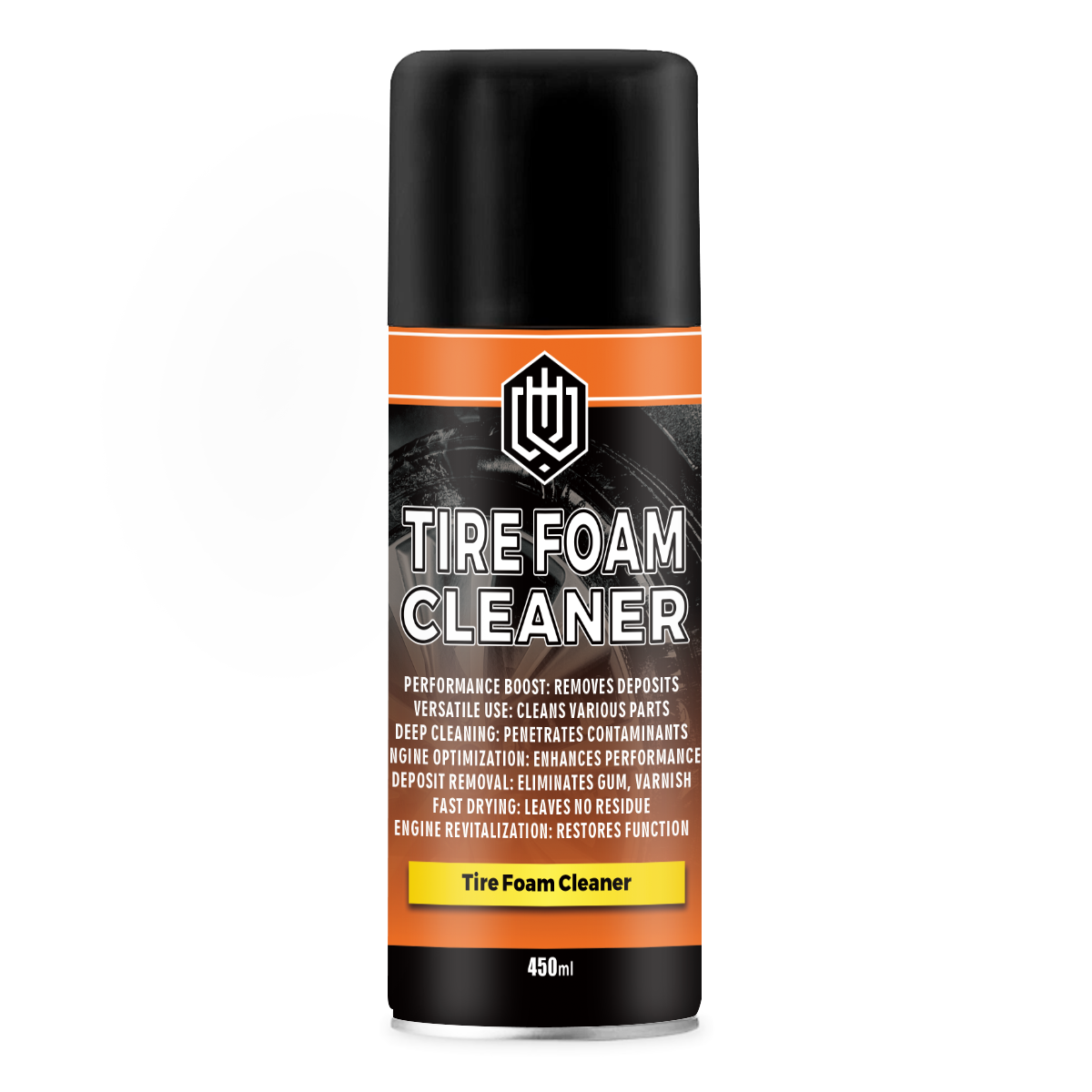 Factory Wholesale High Quality Cheap 450ml Car Care Rim Wheel Aerosol Black Shining Tire Foam Cleaner Tire Shine Spray