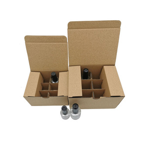 Custom printed bottle shipping cartons corrugated cardboard packing mailer box insert divider