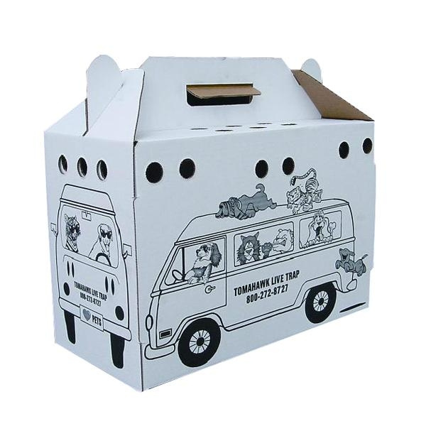 Animal transport box pet carrier cardboard box pets carrier carton corrugated durable rigid paper box