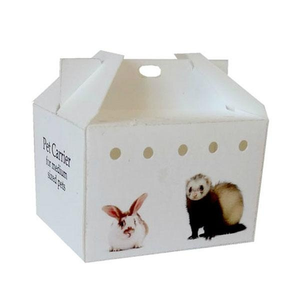 Animal transport box pet carrier cardboard box pets carrier carton corrugated durable rigid paper box