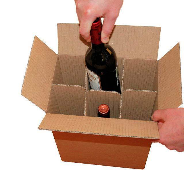 Wholesale custom paper wine gift box cardboard 6 pack bottle carrier shipping beer box with inserts