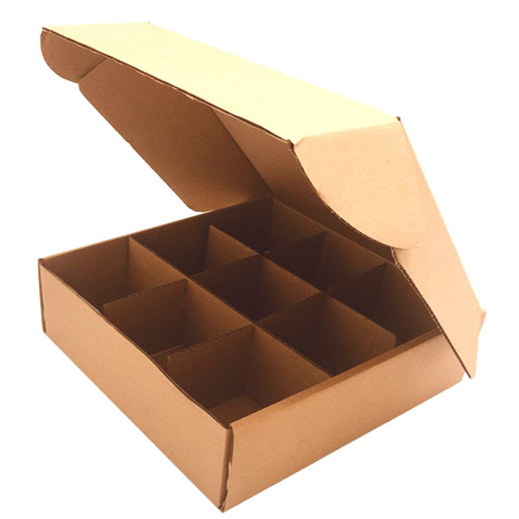 Custom printed bottle shipping cartons corrugated cardboard packing mailer box insert divider