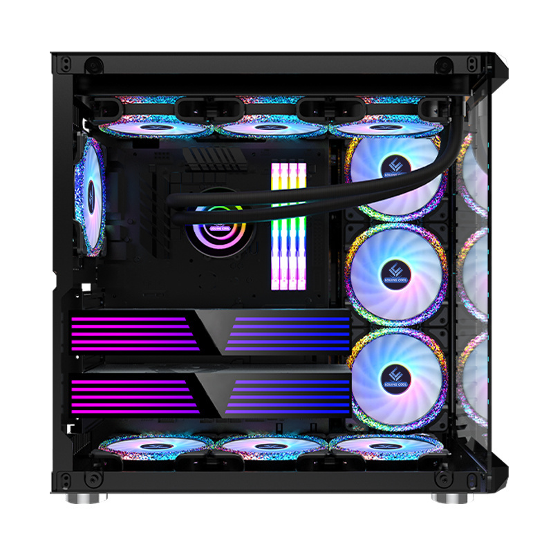 High Quality ATX/M-ATX Computer Gaming Case Gamer Cabinet CPU GPU Server Chassis For Desktop PC Tempered Glass Mid Tower