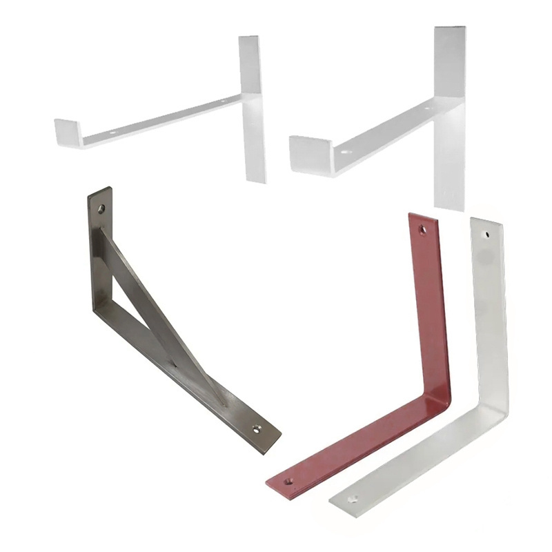 Wholesale Furniture Hardware Custom Floating Stainless Steel L Corner Bracket Mounting Folding Shelf Wall Brackets