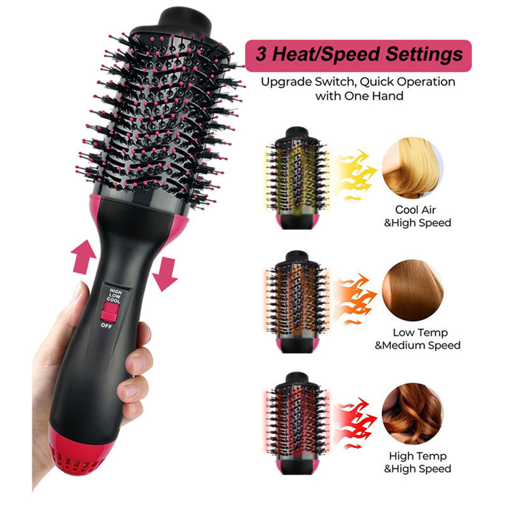 2024 New Professional 5 In 1 Detachable Interchangeable Styler Electric Hot Air Brush comb 1 Step Hair Dryer Brush set