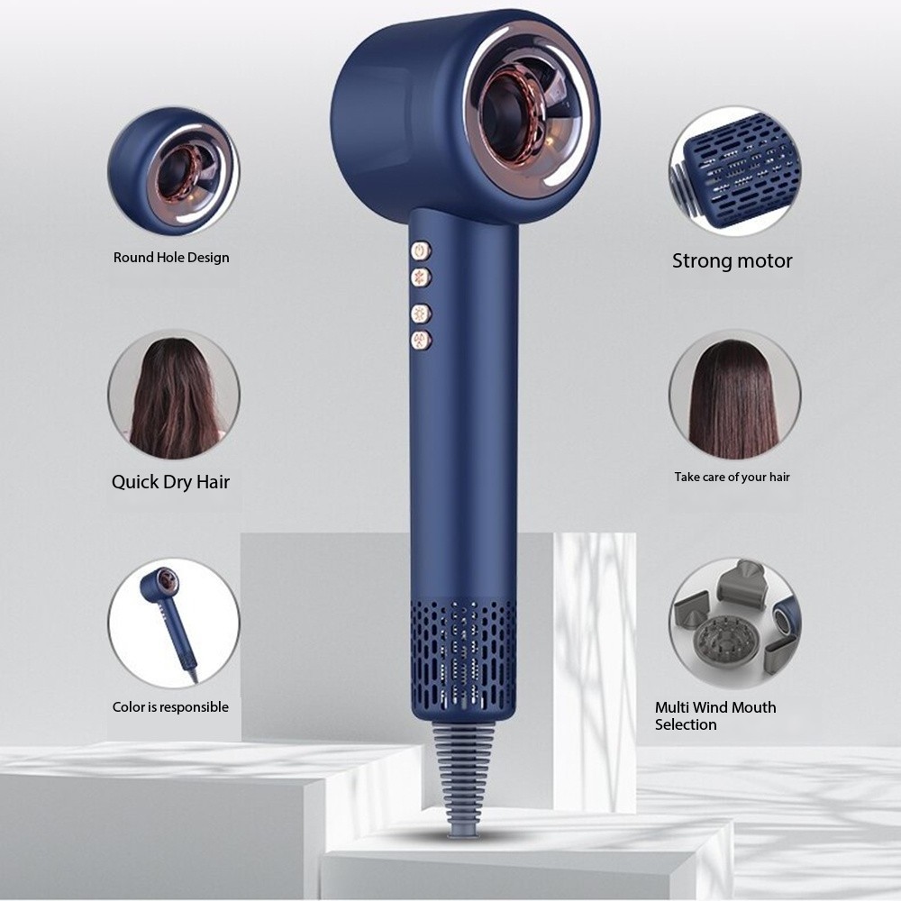 Professional powerful mini reverse cordless cold air salon hair dryer with comb hand dyer for hair dryer and styler