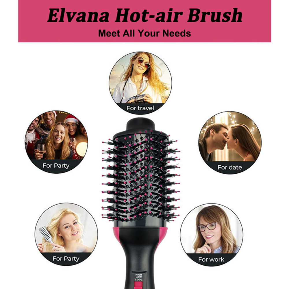 2024 New Professional 5 In 1 Detachable Interchangeable Styler Electric Hot Air Brush comb 1 Step Hair Dryer Brush set