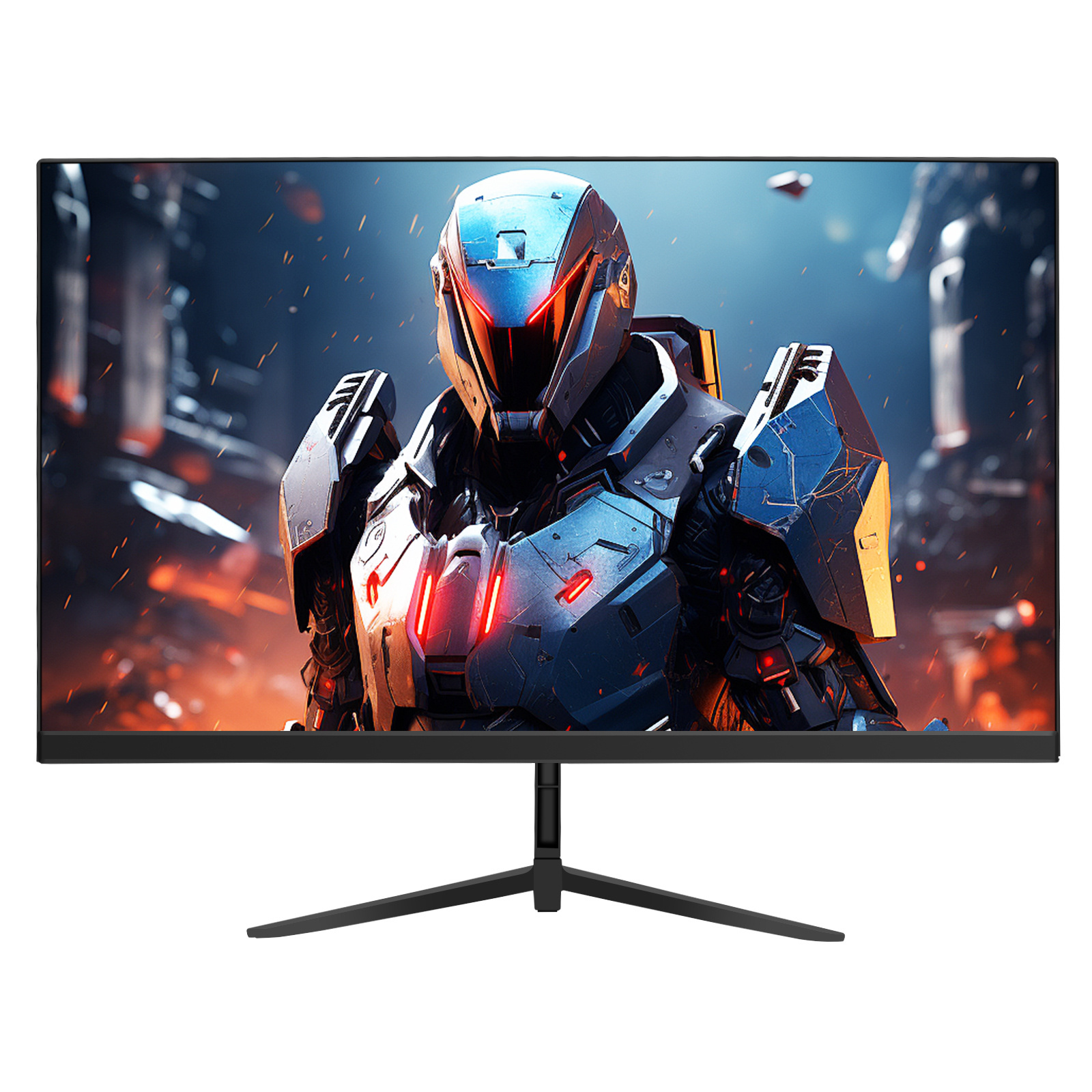 24 Inch LED Office/Gaming Monitor with RGB Lighting, Tilting V Shape Standing Bracket for Desktop Use, Supporting OEM