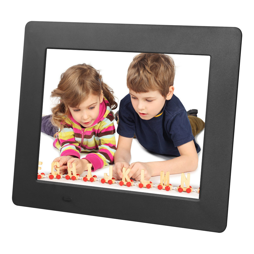 DPF-8016 wireless IR remote desktop ABS frame digital photo frames 8 inch porta retrato digital