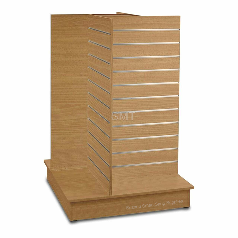 Portable Slat Wall Displays Slatwall Revolving Tower Display Stands with Aluminum Inserts