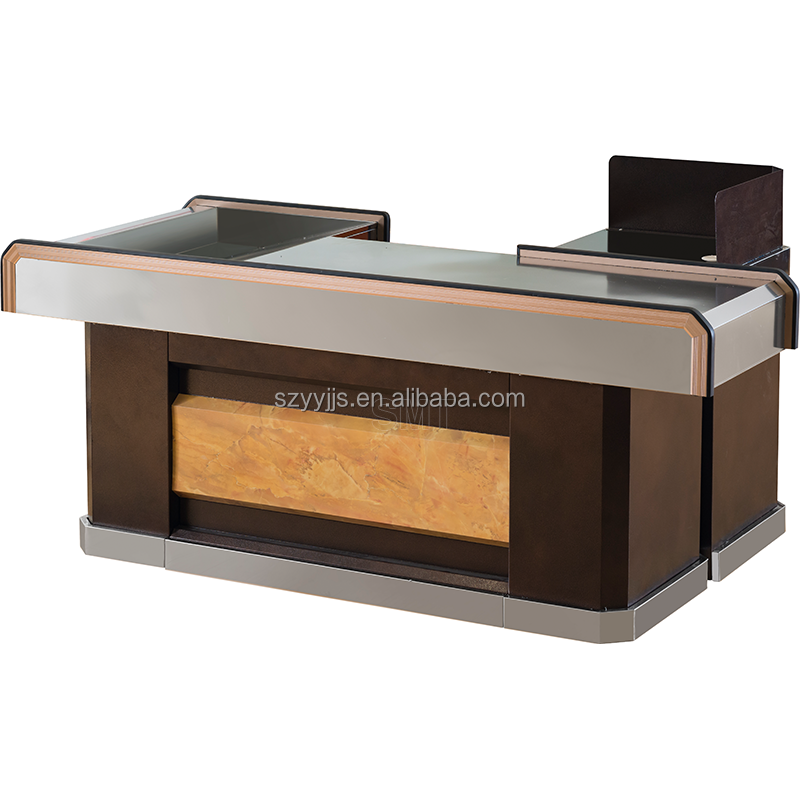 High quality stainless steel Cash reception counter desk