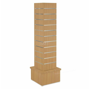 Portable Slat Wall Displays Slatwall Revolving Tower Display Stands with Aluminum Inserts