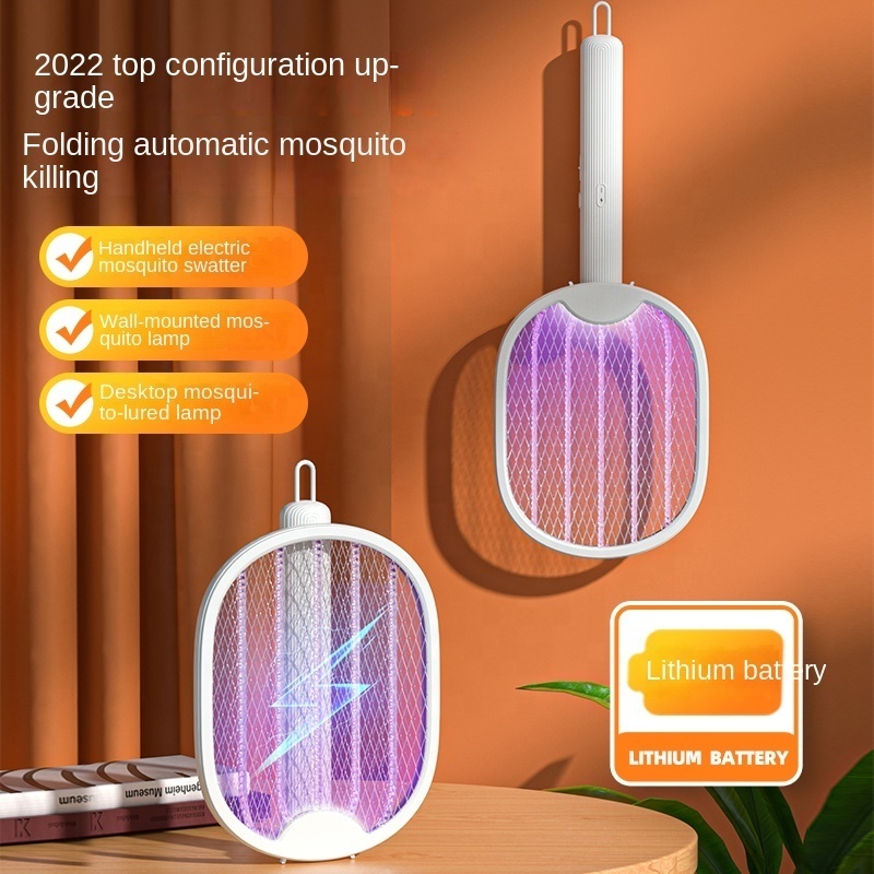 The High Quality Foldable Electronic Mosquito Killer Bat Fly Swatter Handheld Bug Zapper Racket