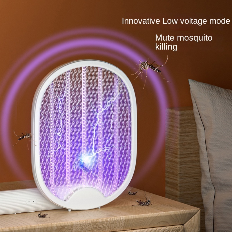 The High Quality Foldable Electronic Mosquito Killer Bat Fly Swatter Handheld Bug Zapper Racket