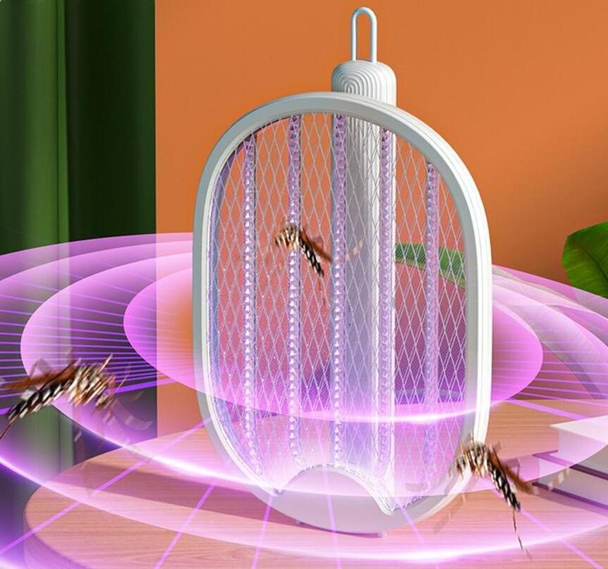 The High Quality Foldable Electronic Mosquito Killer Bat Fly Swatter Handheld Bug Zapper Racket