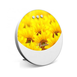 portable multimedia blue tooth speaker smart table lamp light alarm clock led touch light speaker for home