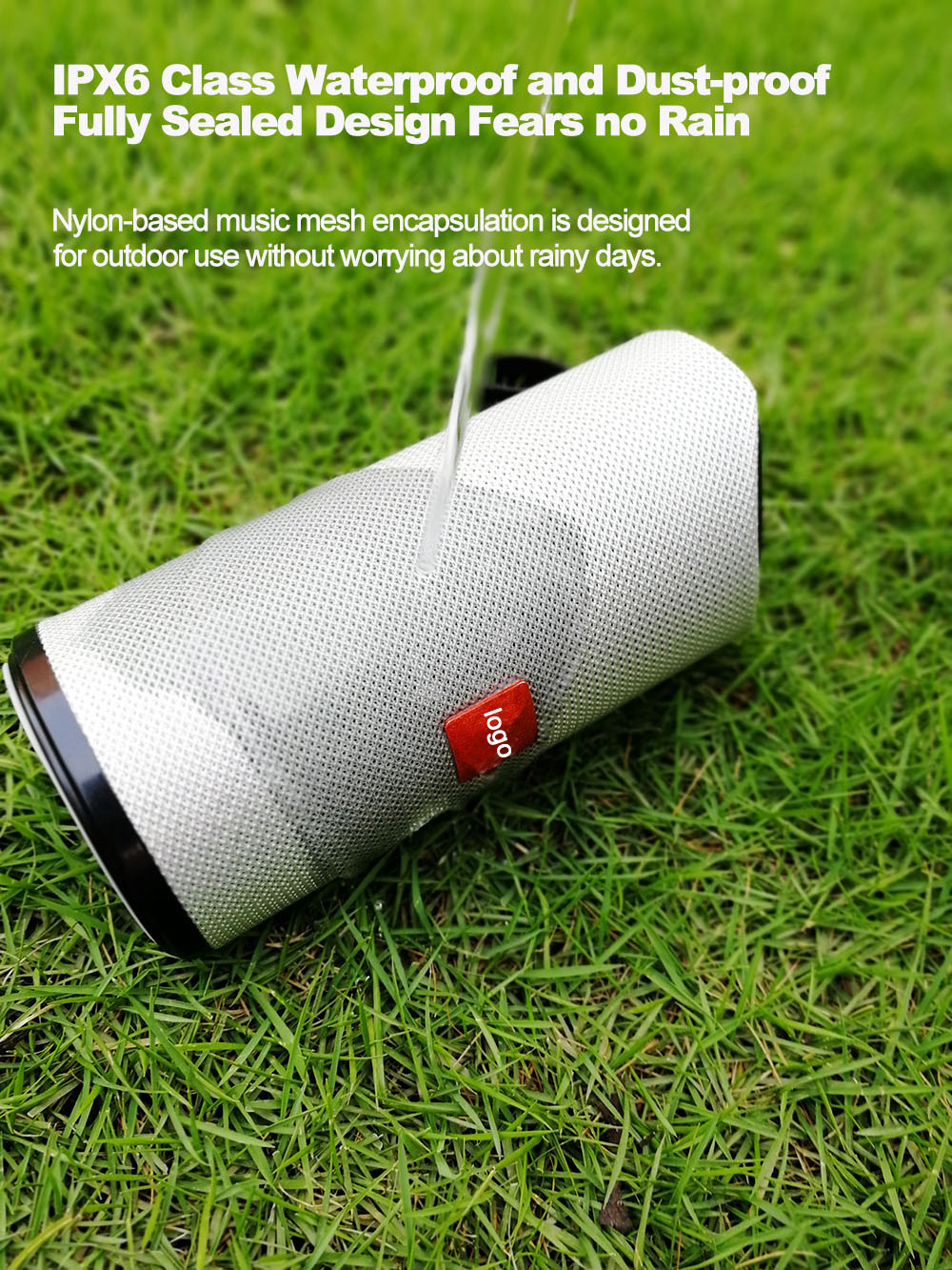 Fabric wireless outdoor speaker waterproof IPX6 mini bluetooths speaker portable