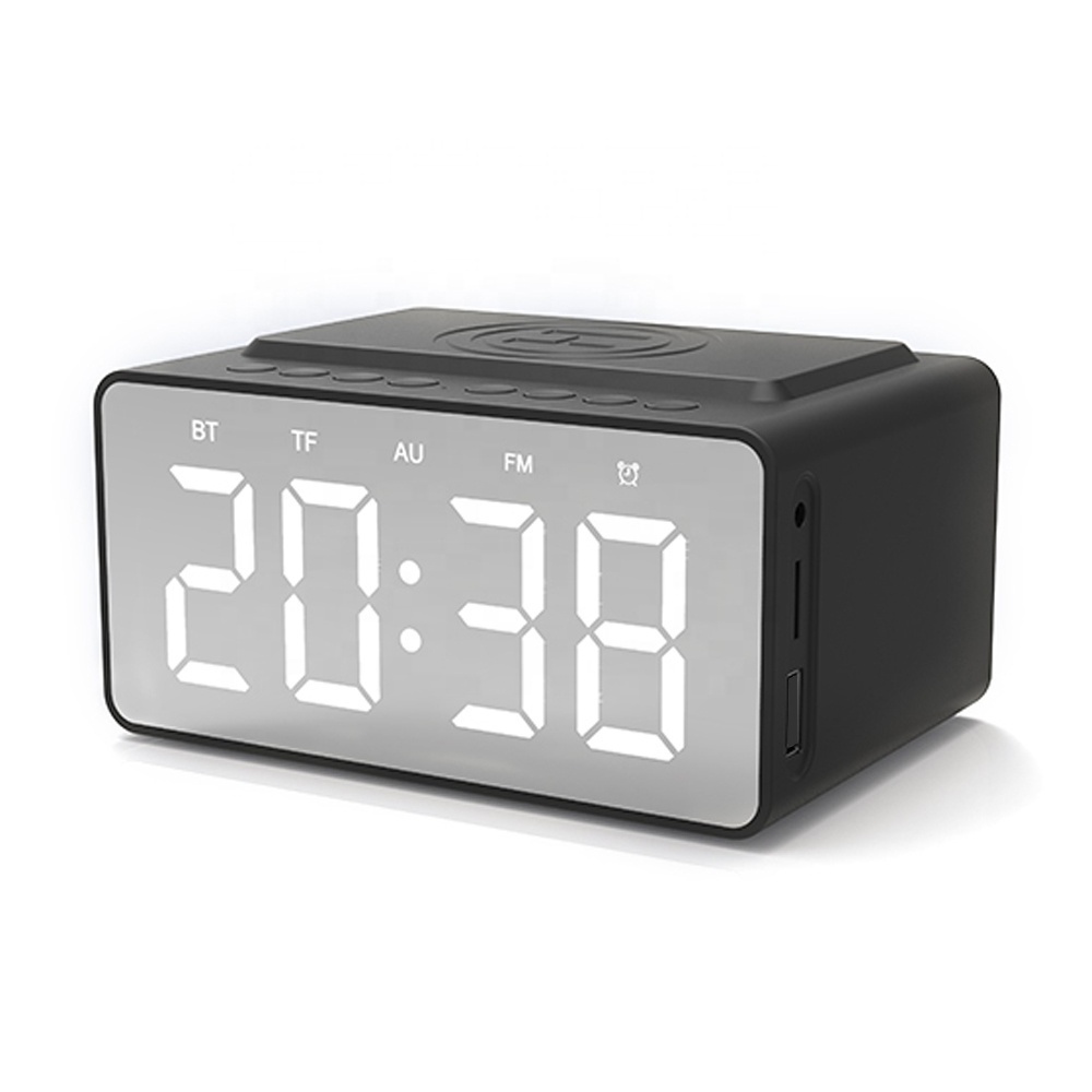 OEM headphone Wireless Charging Alarm Clock with Radio 50 watt wireless speaker For Samsung Galaxy Note