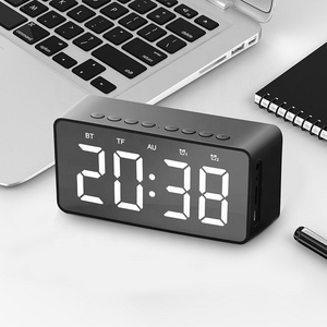 the Newest Portable Wireless Bluetooths Speaker of alarm clock with mirror