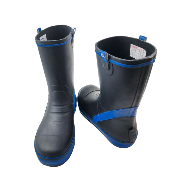 Wholesale High Quality Fishing Safety Waterproof Women Men Half Mid Black Gumboots Rain Boots