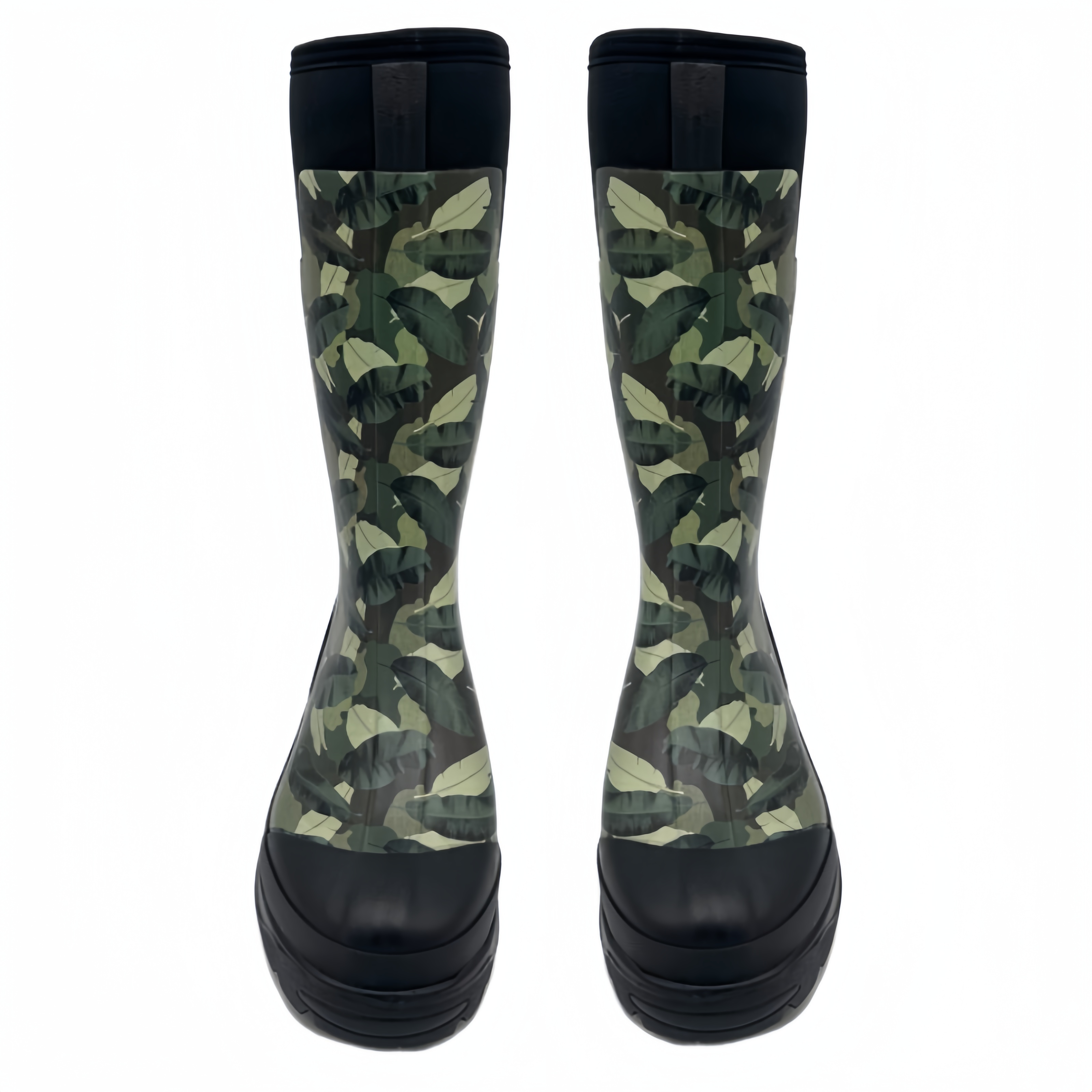 Hunting Camouflage Natural Rubber Waterproof Anti-slip Neoprene Men's Shoes Rain Rubber Boots