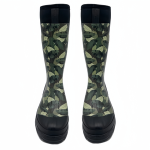 Hunting Camouflage Natural Rubber Waterproof Anti-slip Neoprene Men's Shoes Rain Rubber Boots