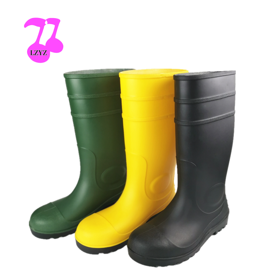 LZYZ Custom LOGO Wholesale wellies work water boots rubber riding boots rain boots