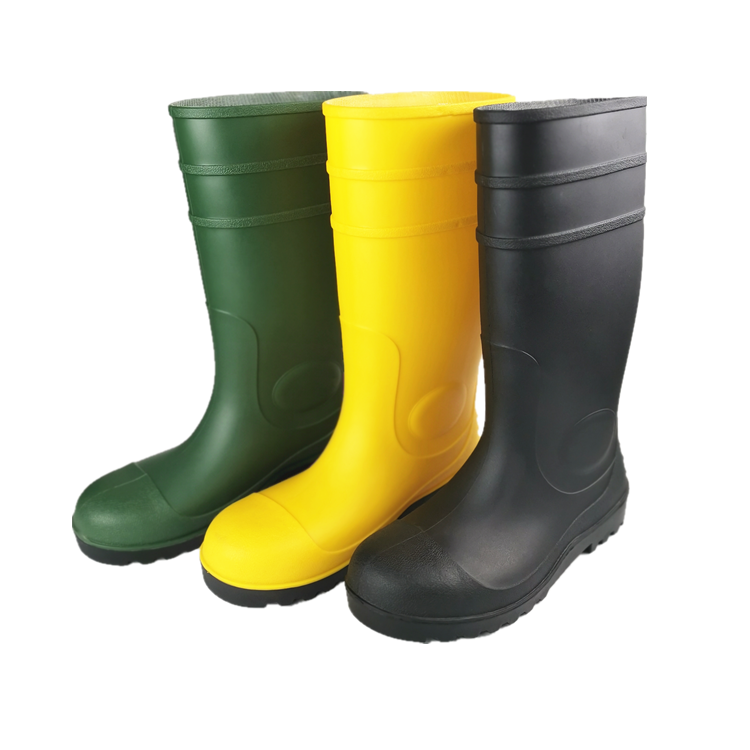 LZYZ OEM/ODM pvc boots men women anti-slip waterproof steel toe rain boots plastic work shoes