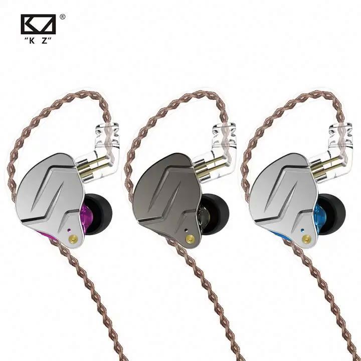 Wholesale original KZ ZSN PRO earphones 3.5mm wired in ear noise cancelling sports music earphones with microphone