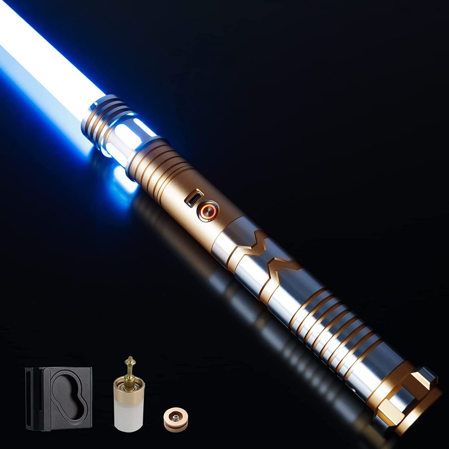 Smooth Swing RGB Light Saber Infinite Color Changing 9 Sound Fonts LED Light Sword Aluminium Hilt Sword Toy for Adults Party