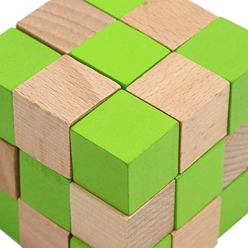 IQ Brain Teaser Wooden Cube 3D Puzzles Toy for Adults Children Educational Toy Magic Cube Kong Ming SUO Luban Lock