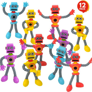 LED Bendable Robot Figures Birthday Party Favors for Boys and Girls Stress Relief Fidget Toys for Kids and Adults