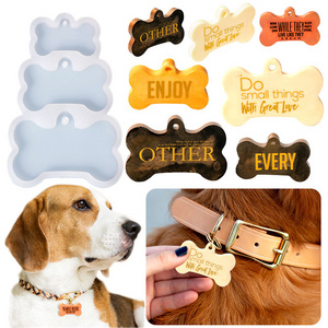 diy Pet dog Bone brand keychain drop glue mold diy pendant pendant silicone mold