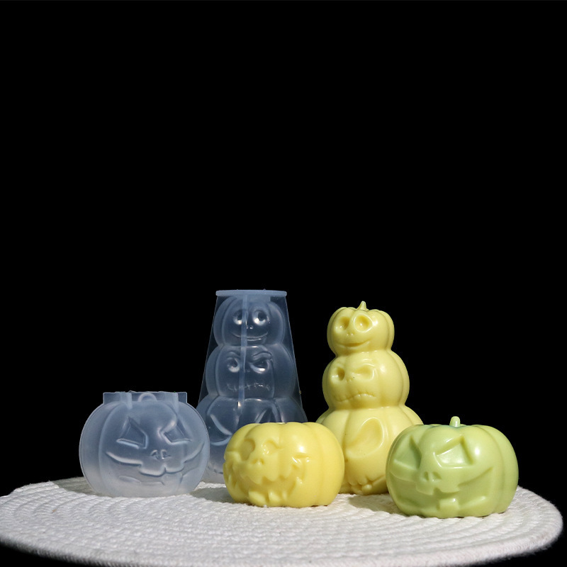 New diy drip glue mold mocking pumpkin candle silicone mold creative pumpkin candle