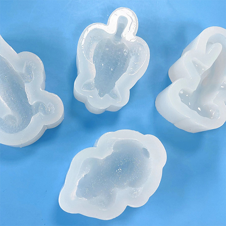 New sea animal crystal drop glue decorative silicone mold small turtle shark crocodile polar bear mold