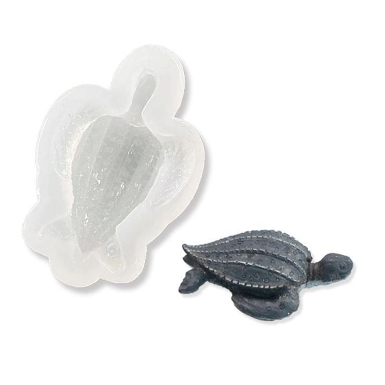 New sea animal crystal drop glue decorative silicone mold small turtle shark crocodile polar bear mold