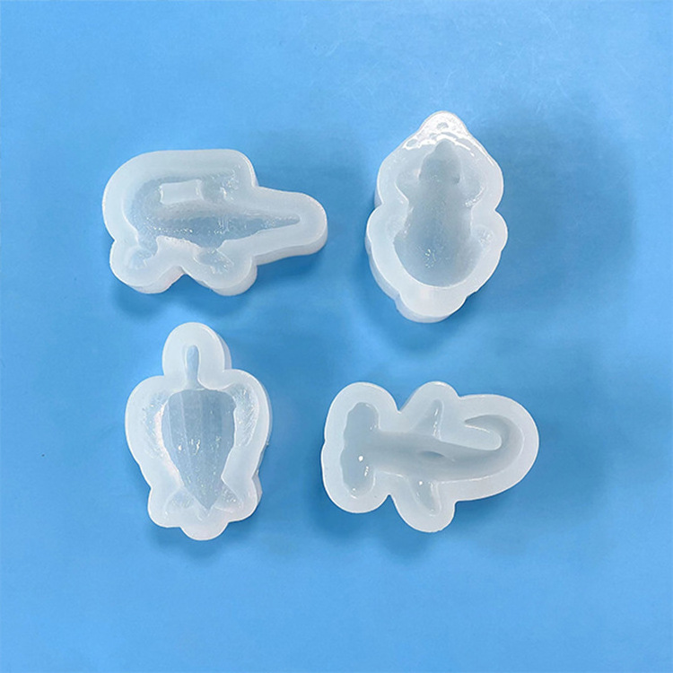 New sea animal crystal drop glue decorative silicone mold small turtle shark crocodile polar bear mold