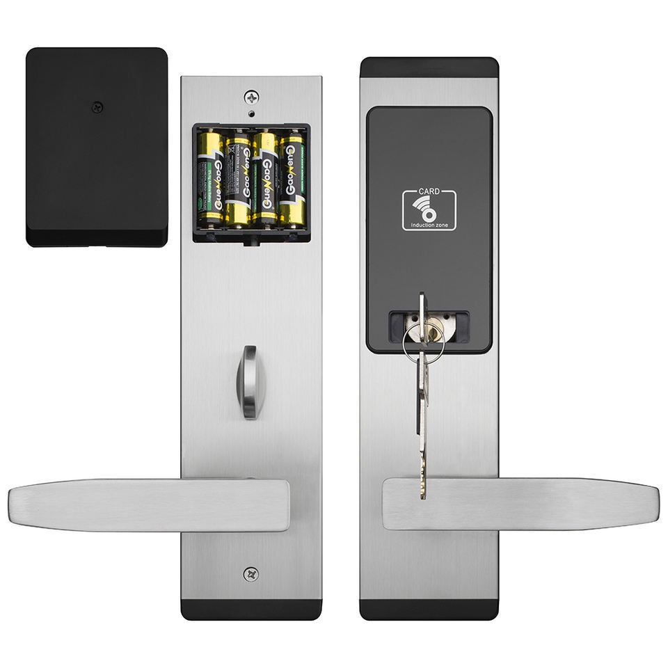 Temic Card keyless apartment  Hotel locks with mechanical key for door lock system