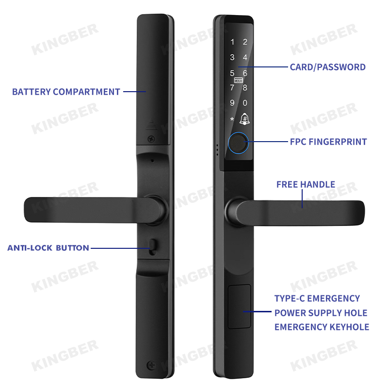 Cerradura Electronica Inteligente Rfid Tecl Para Puerta Impermeable De Exterior Con Huella Dactila Externa Wifi Tuya