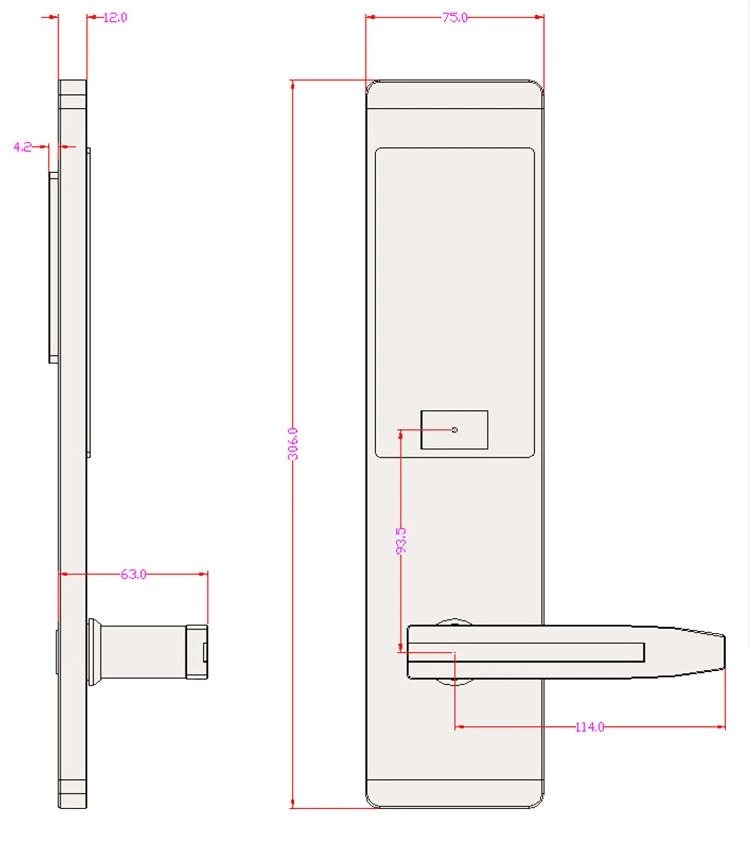 Hot Selling RFID Hotel Card Key Door Lock System Hotel Security anti-theft Keyless Door Lock