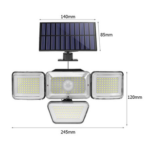 278 LED Solar Light Wall Light 3 Modes PIR Motion Sensor Waterproof Outdoor Garden Decoration Solar Lamp Street Light Spotlight