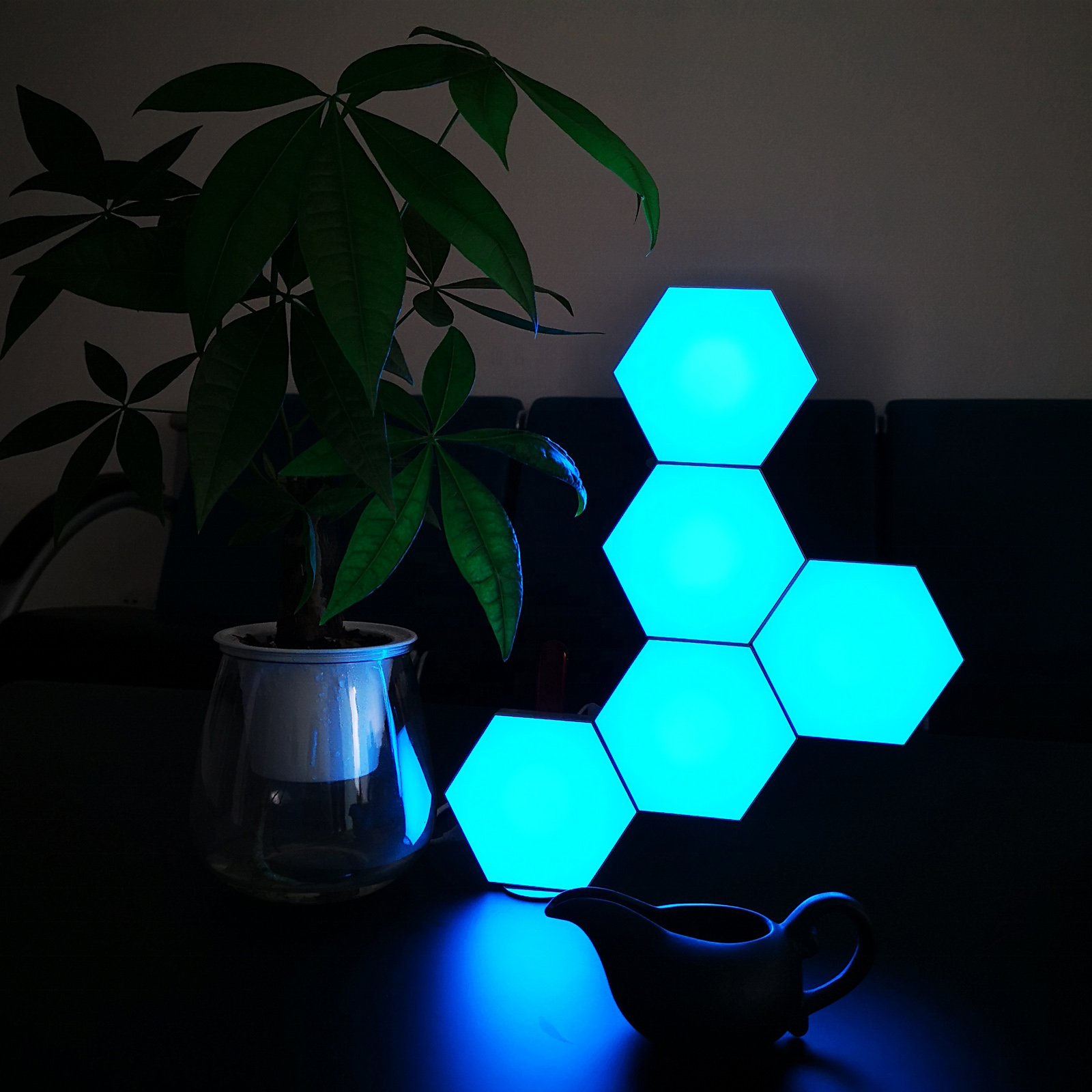 2024 Mobile app Controlled LED Quantum Light NEW Honeycomb Module Light Hexagonal Combination Lamp for Wall Decoration