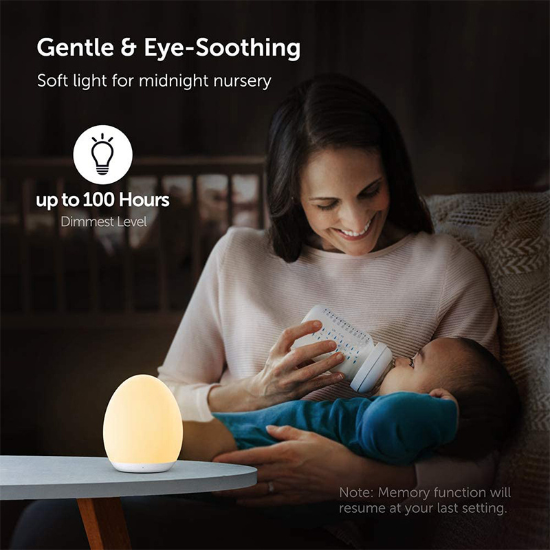 2024 Hot Selling Dimmable Bedside Lamp Rechargeable Nursery Lamp Warm White Baby Sleeping Night Lamp