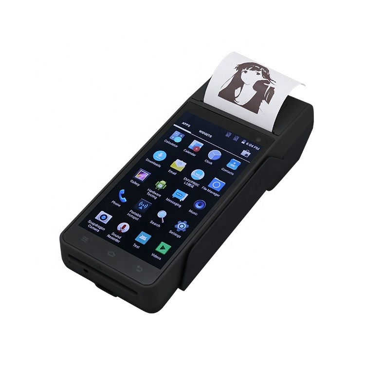 Multi Function Mobile Phone Android pos Device / Android POS machine With NFC Card Reader Machine System