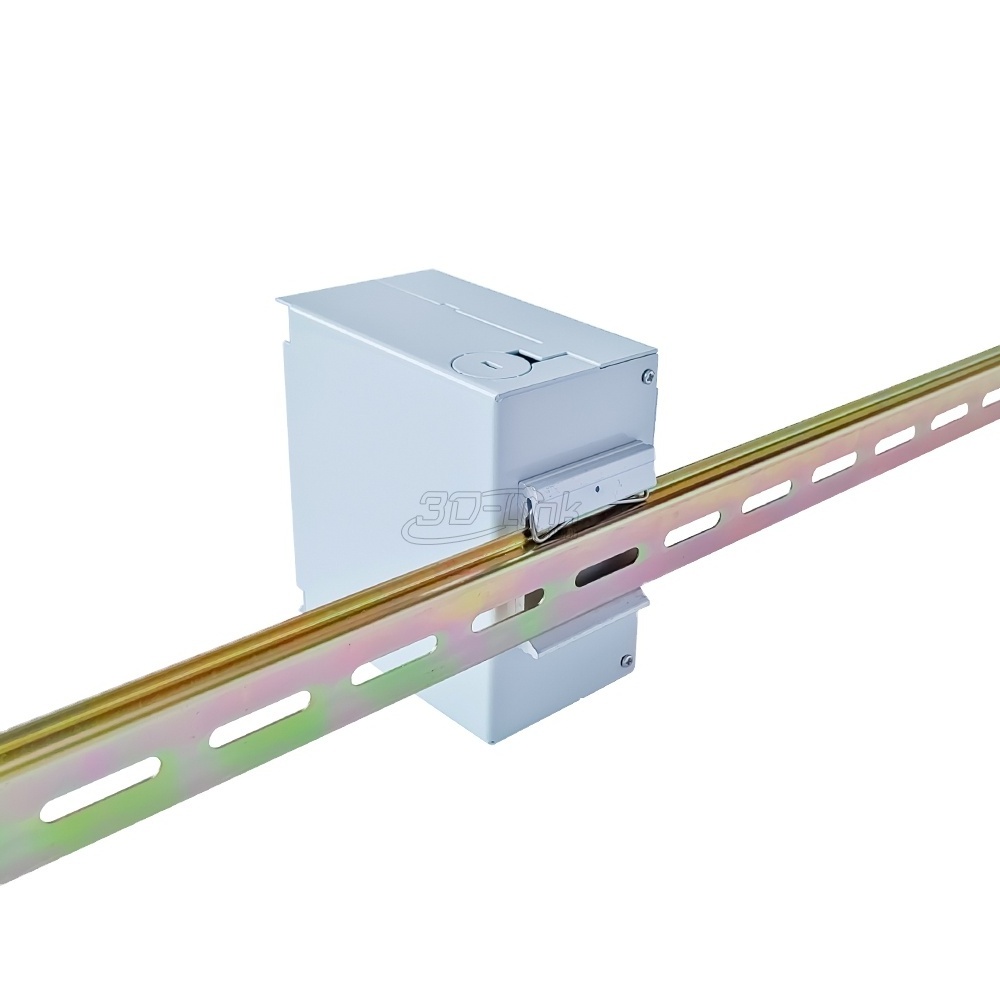 6/8/12 Port FTTH ODF Box DIN Rail Mount Optic Splice Fiber Terminal Box Black OEM FTTX WIth SC LC MTP MPO Adapters