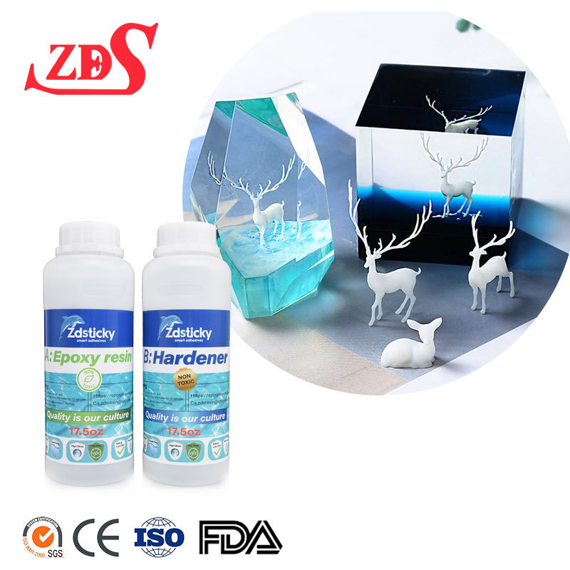 Epoxy Casting Resin Set Wholesale Liquid Glass Epoxy Resin And Hardener For Crystal Table Deep Pour Resin