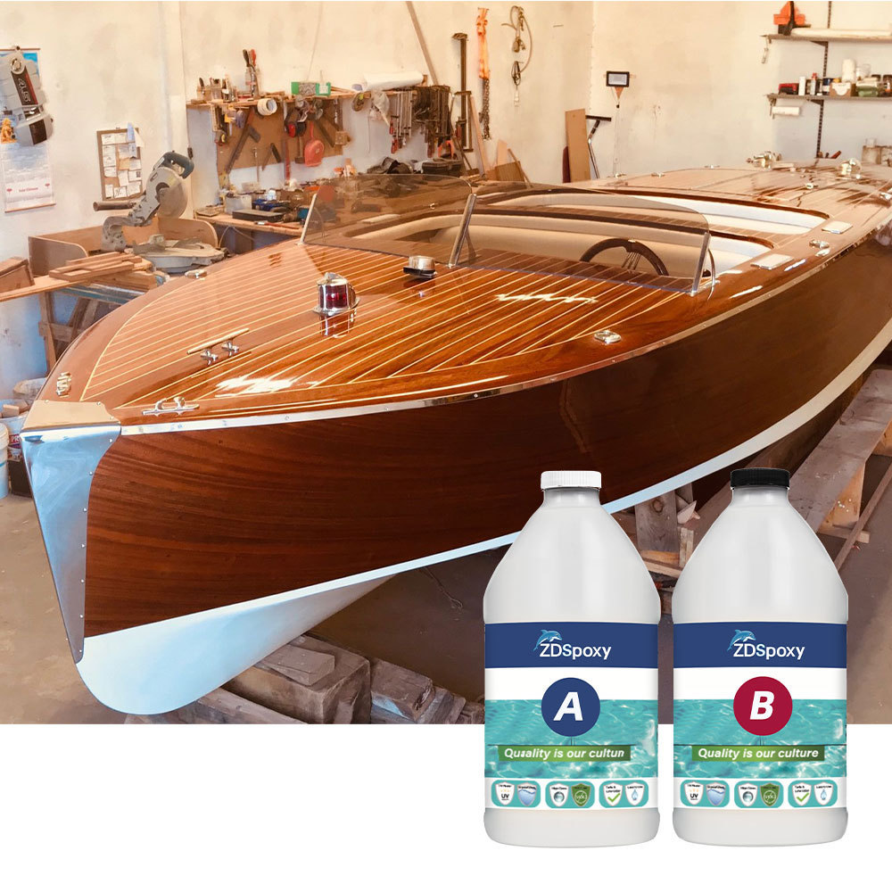 2023 Yellow Resistance Epoxy Resin Boat Good Leveling Resistance Wood Epoxy Waterproof Resin For Boat Building Surfboards